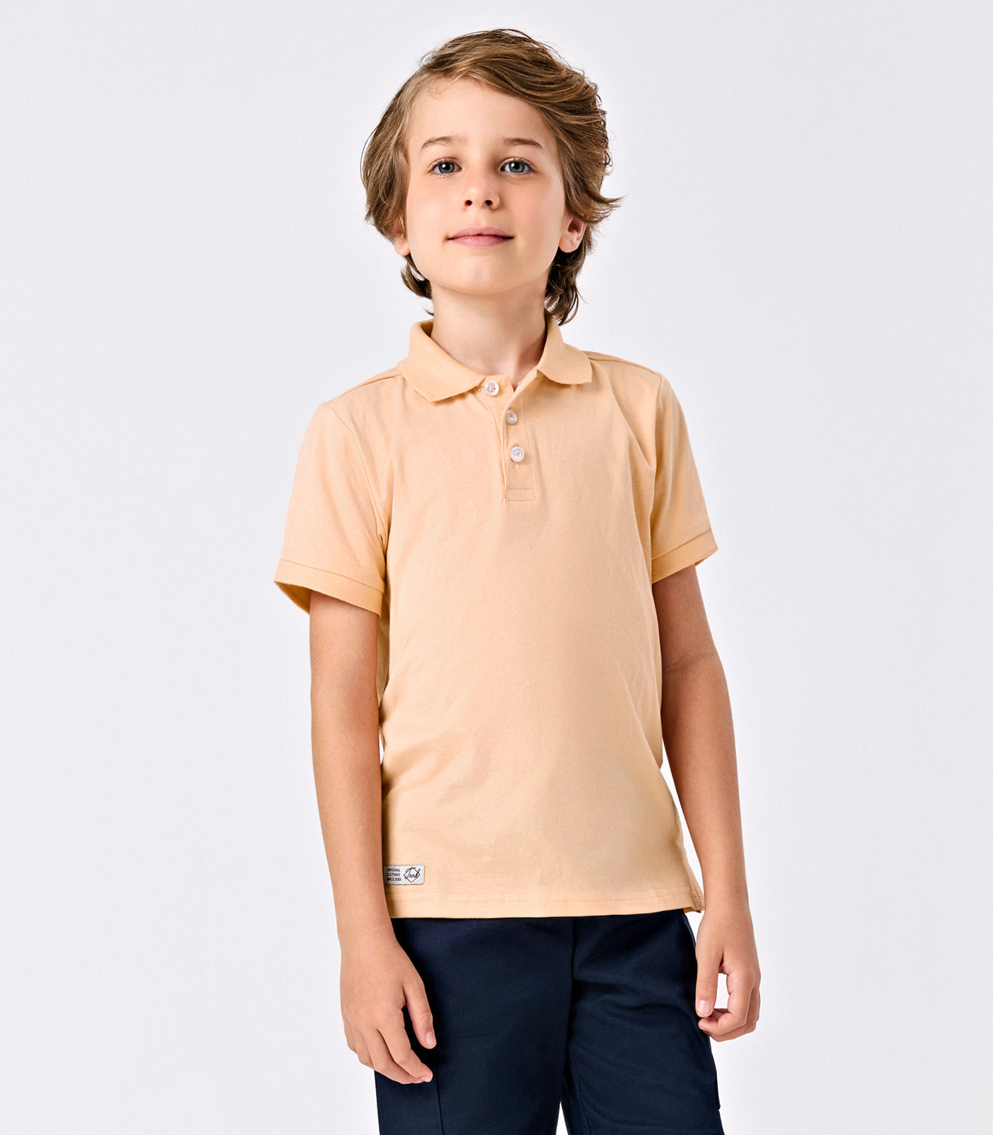 Polo Infantil Masculina Trick Nick Bege - imagem 1