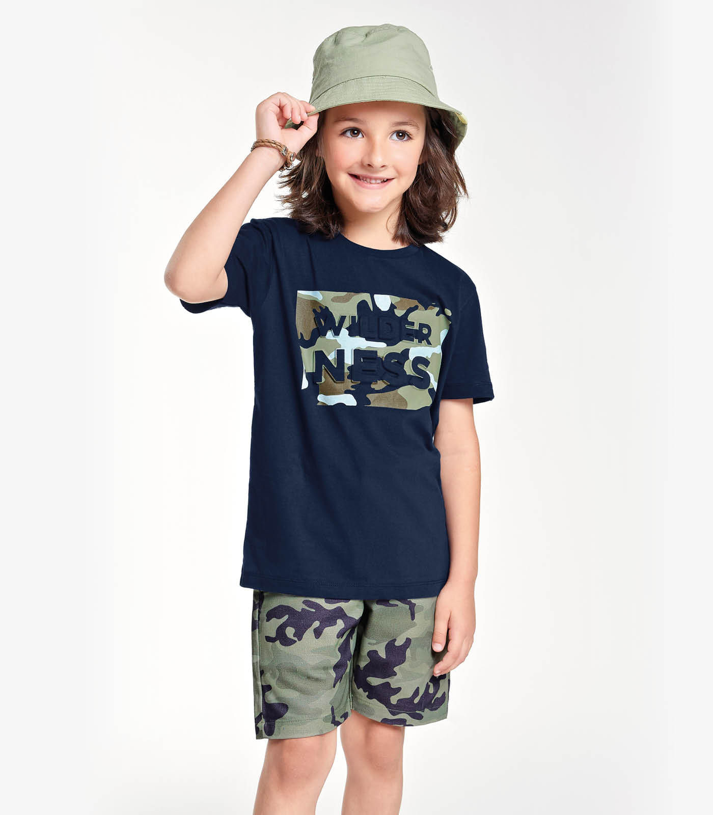 Conjunto Infantil Camiseta Com Bermuda Trick Nick Azul - imagem 1