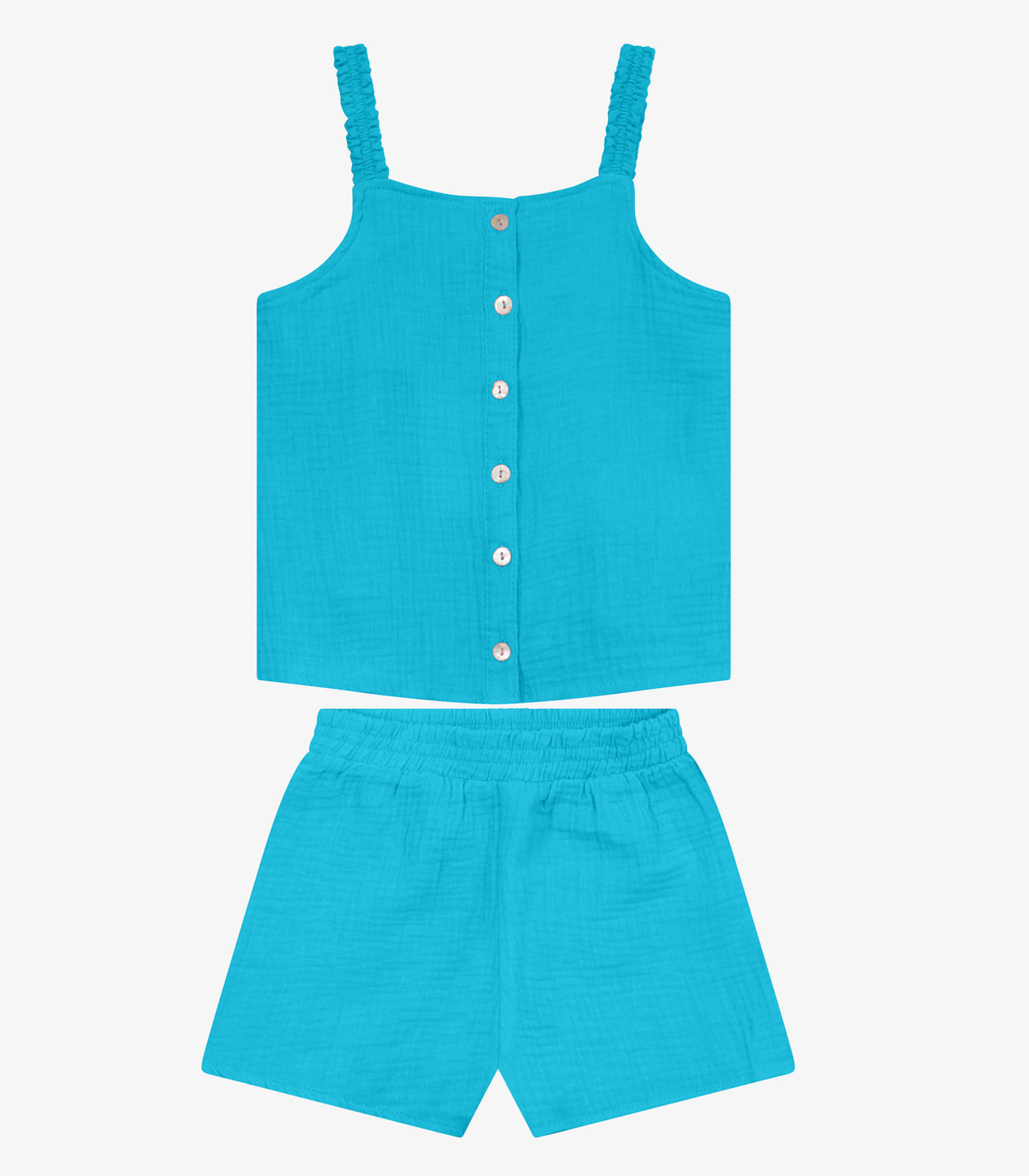 Conjunto Infantil Blusa Com Shorts Trick Nick Azul - imagem 1