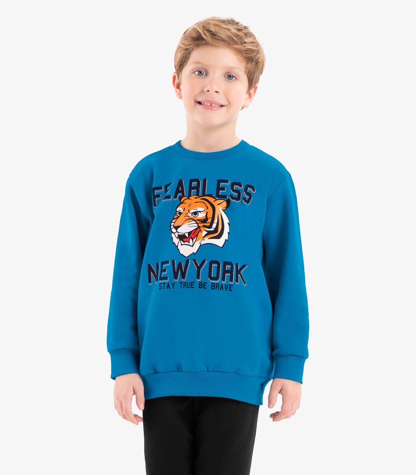 Moletom Infantil Em Moletom Rovi Kids Azul - imagem 1