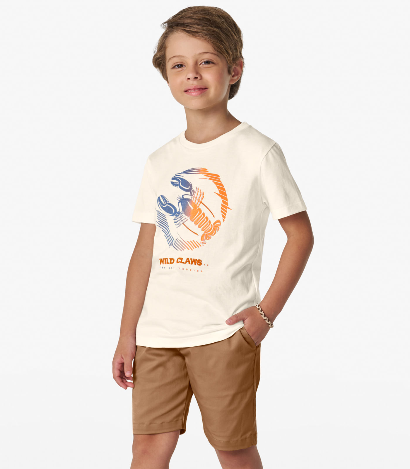 Camiseta Masculina em Meia Malha Trick Nick Off White - imagem 1