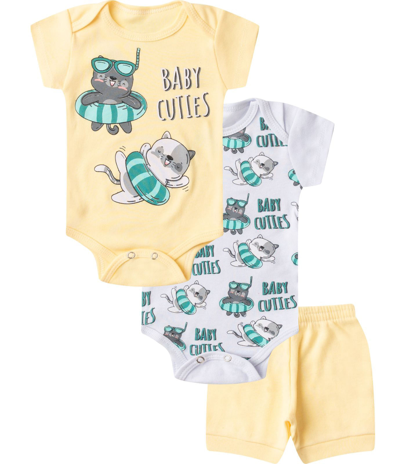 Kit Body Infantil Curto 3 Peças Select Amarelo - imagem 1