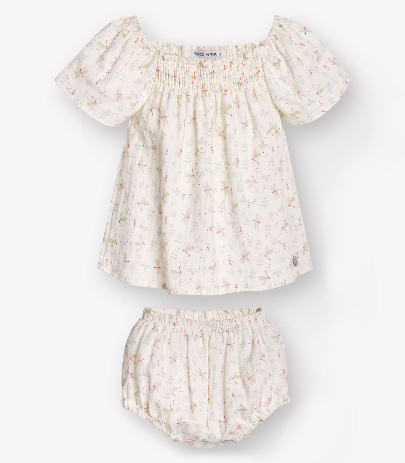Conjunto Bata com Calcinha Menina Trick Nick Bege - imagem 1