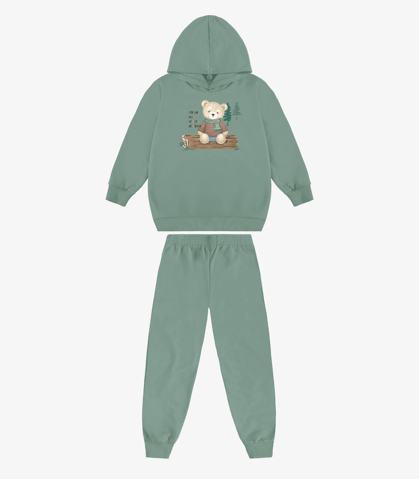 Conjunto Blusão Com Calça Menino Rovi Kids Verde - imagem 1