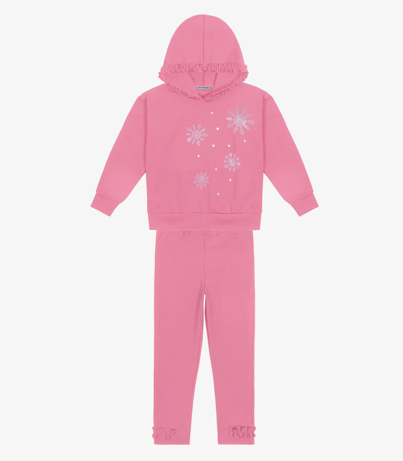 Conjunto Blusão com Capuz e Legging Rosa - imagem 1