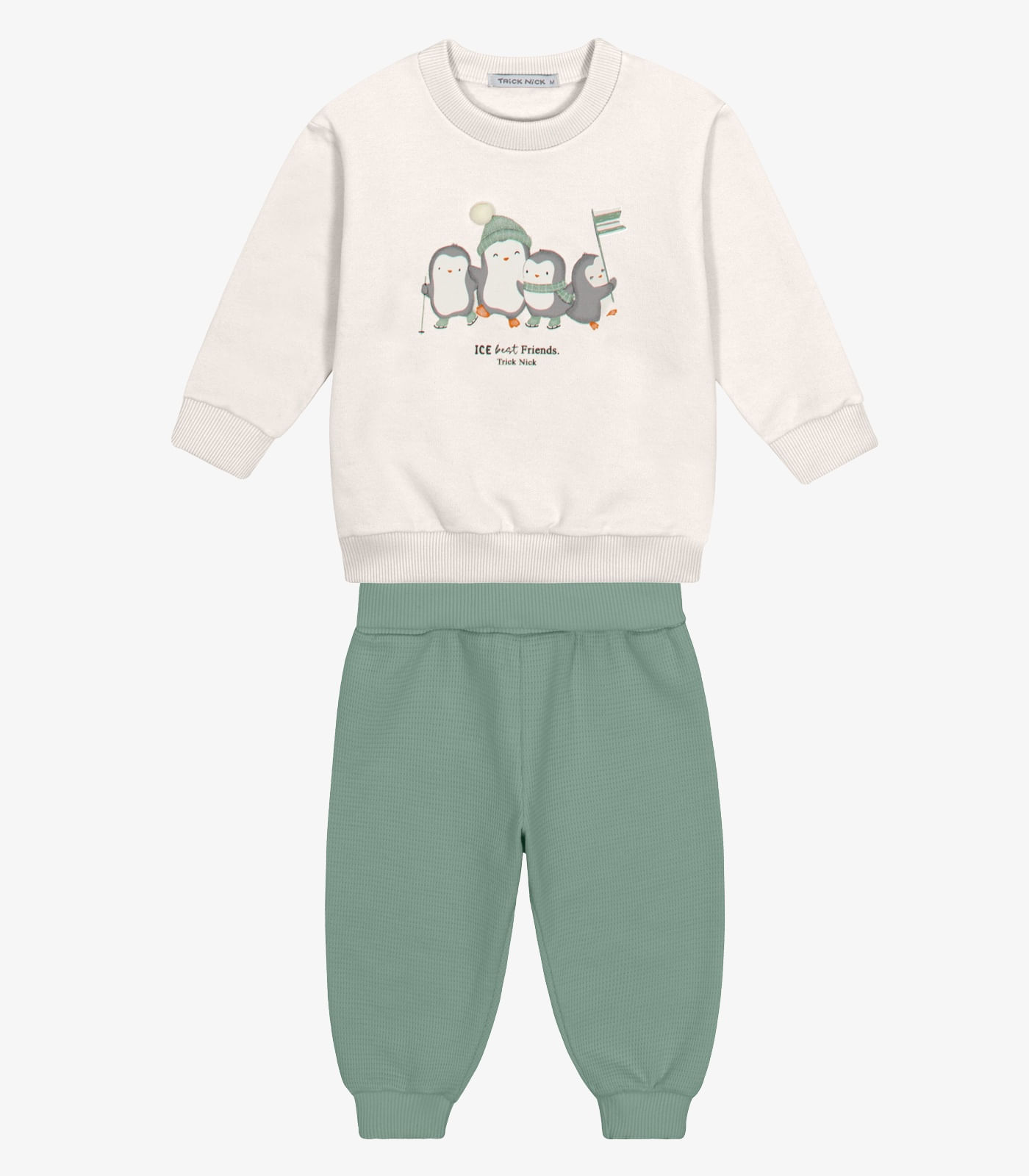 Conjunto Blusão Com Calça Felpado Trick Nick Bege - imagem 1