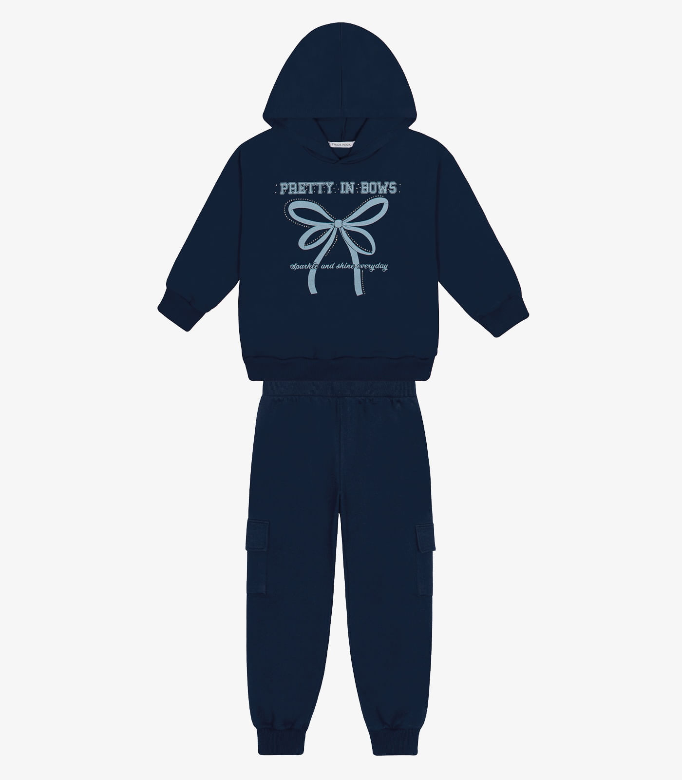 Conjunto Blusão Com Calça Menina Trick Nick Azul - imagem 1