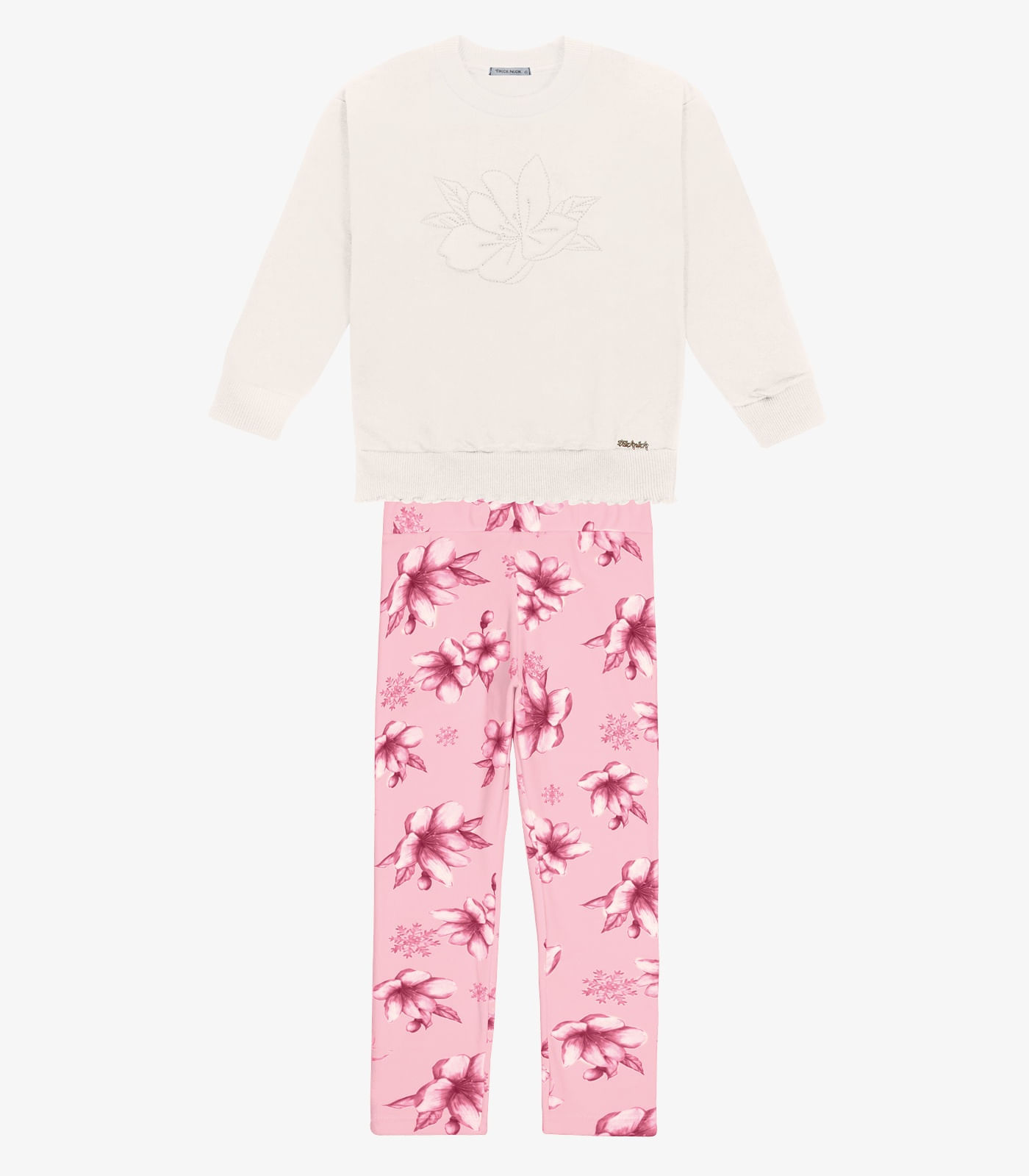 Conjunto Feminino Blusão com Legging Trick Nick Bege - imagem 1