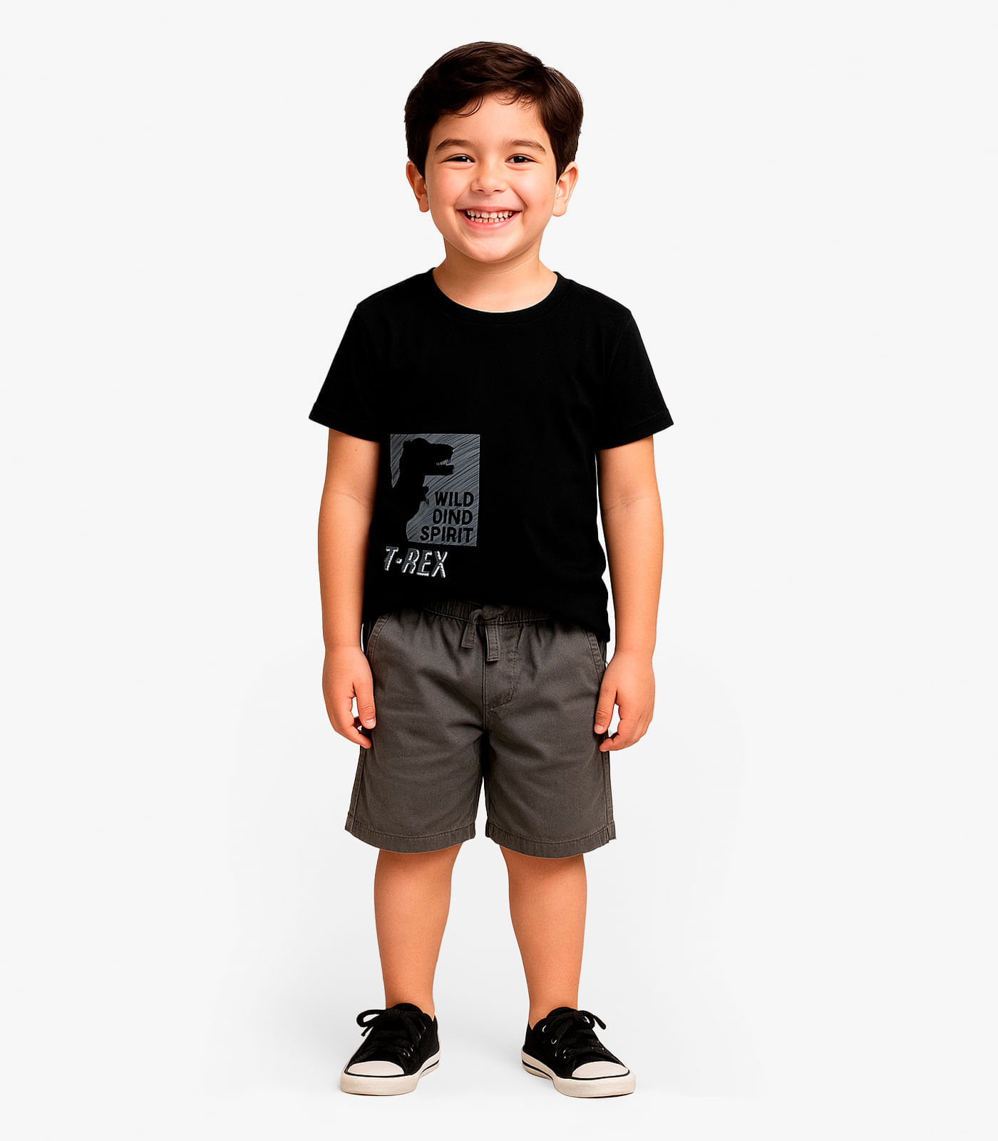 Conjunto Infantil Camiseta Com Bermuda Select Preto - imagem 1