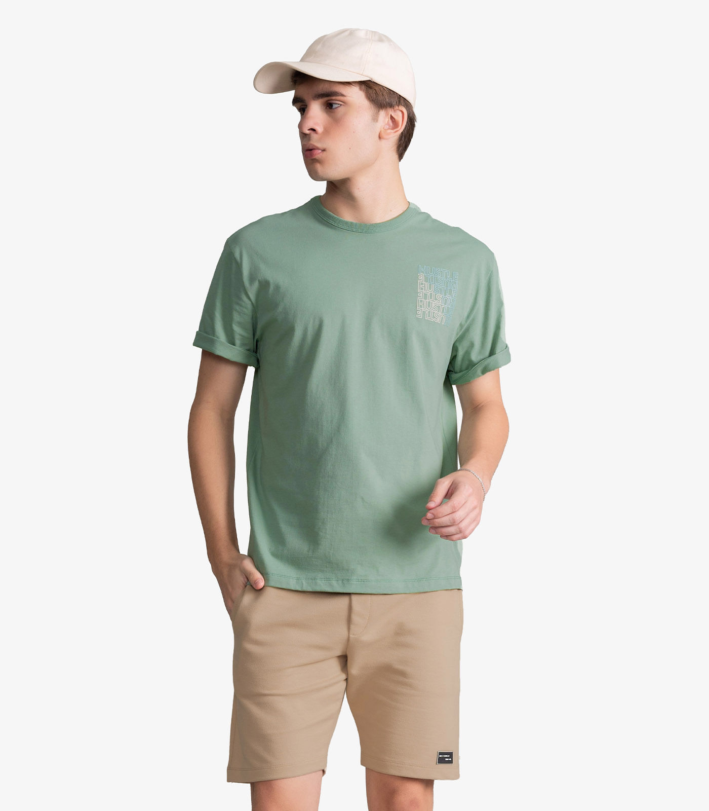 Camiseta Masculina Meia Malha Com Estampa Minty Verde - imagem 1
