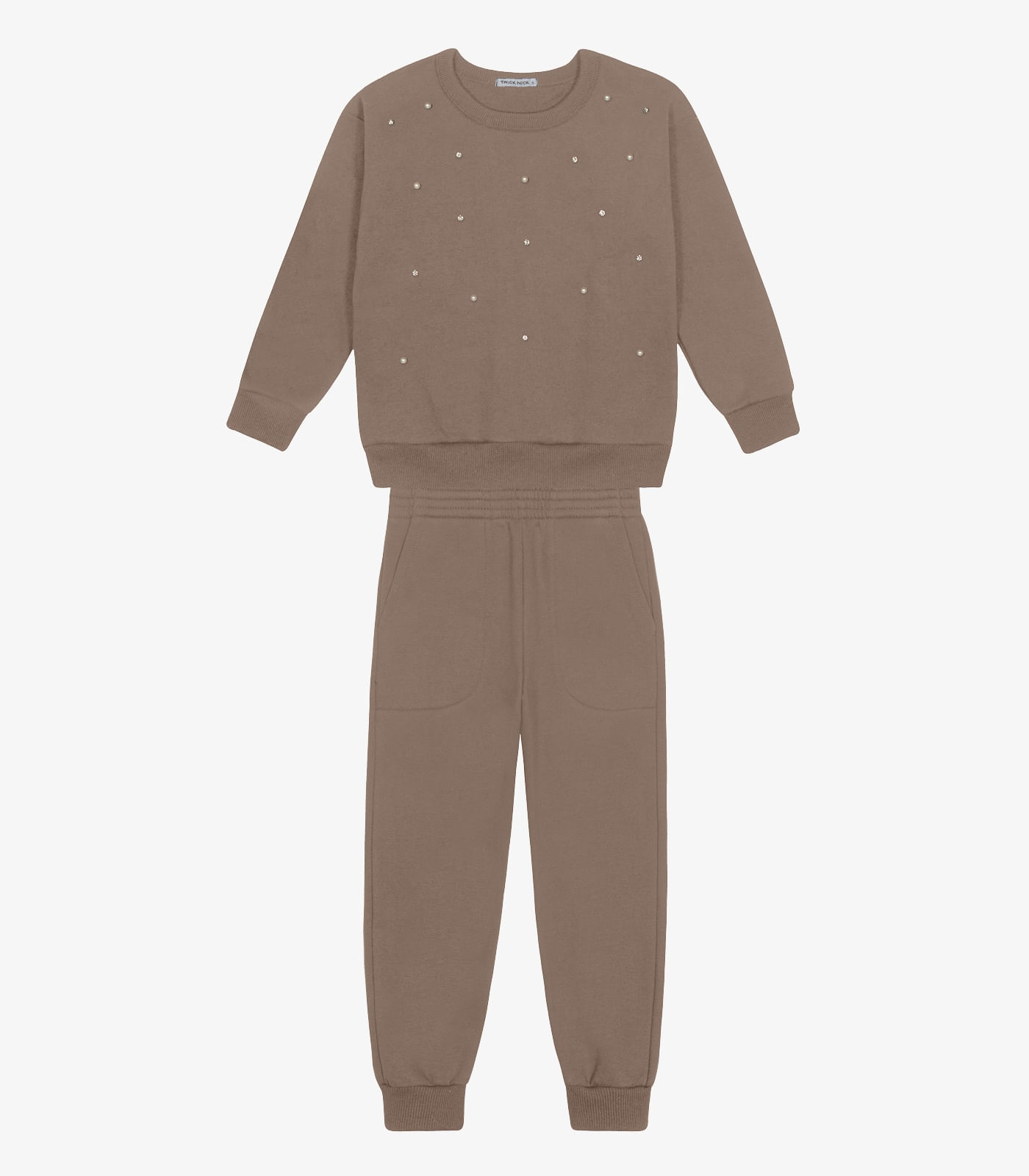 Conjunto Blusão com Calça Menina Trick Nick Marrom - imagem 1