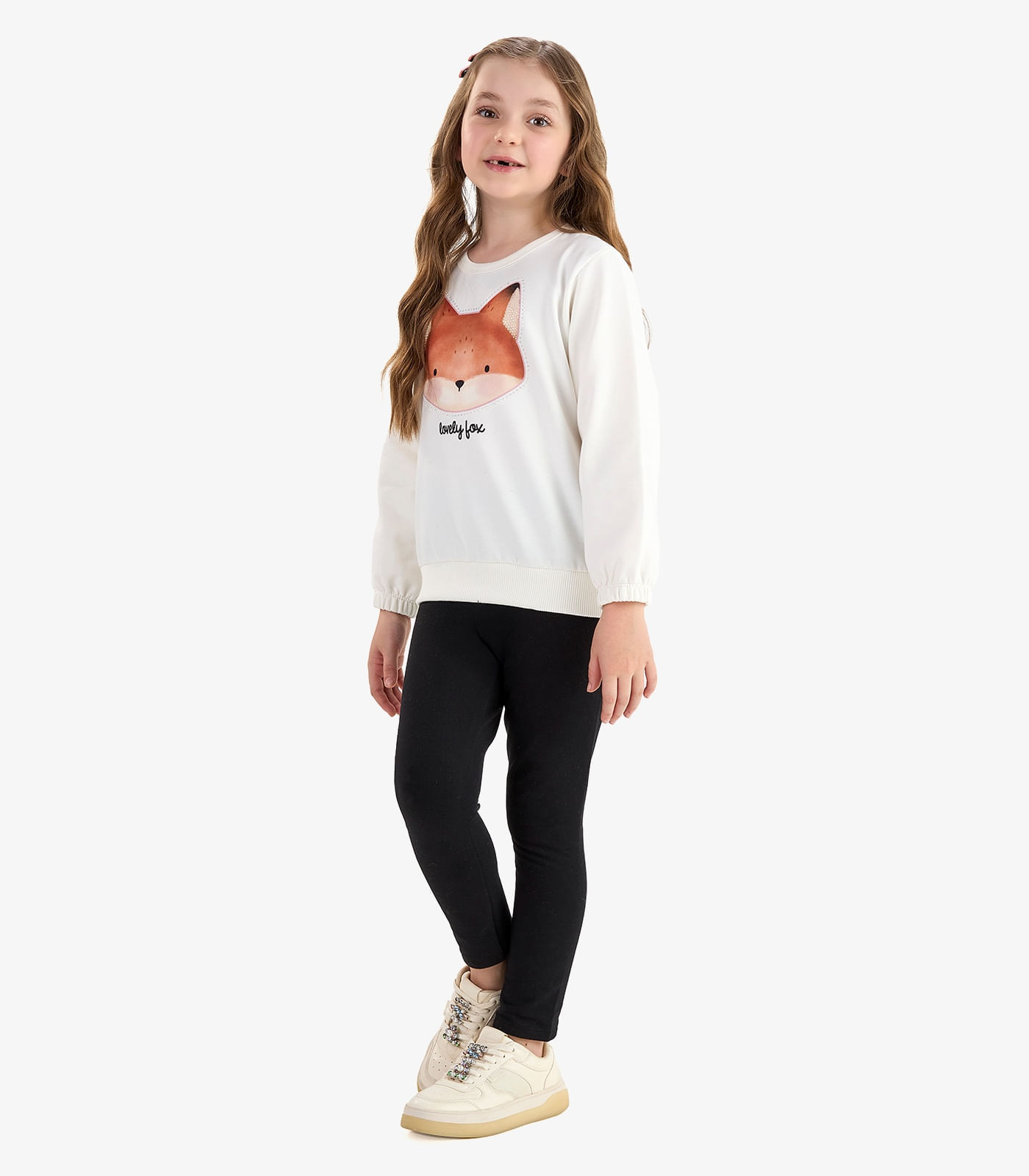 Conjunto Blusão com Legging Molecotton Rovi Kids Bege - imagem 1