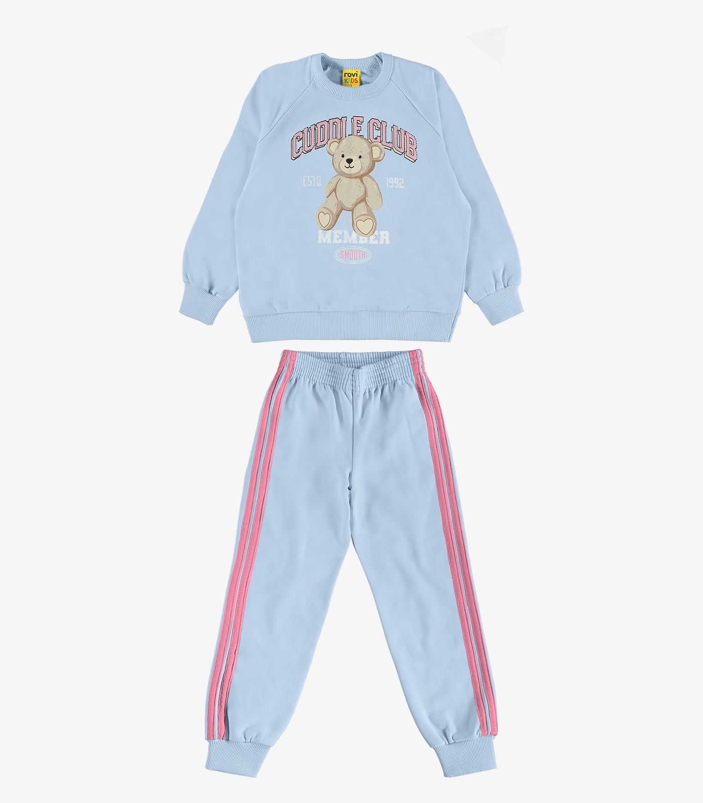 Conjunto Blusão com Legging Moletom Rovi Kids Azul - imagem 1