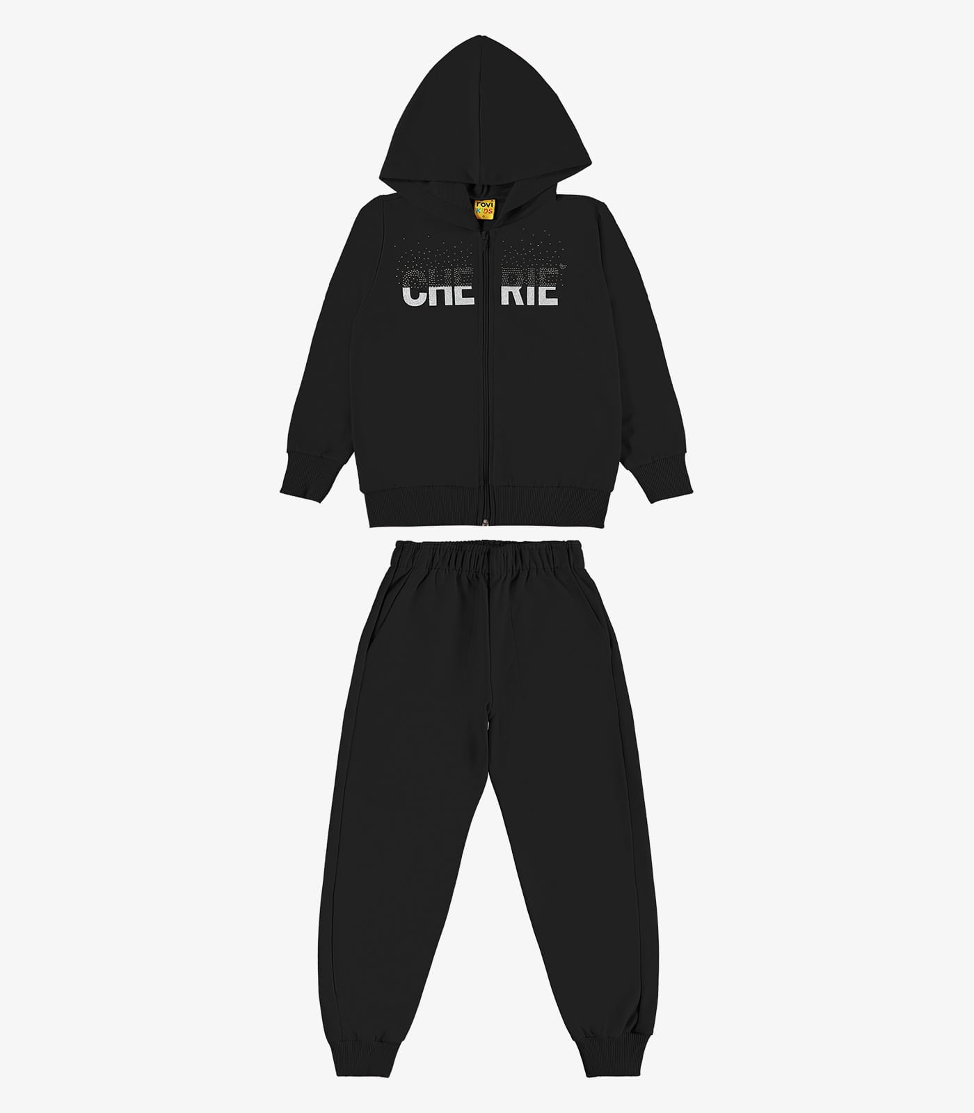 Conjunto Jaqueta  e Calça Moletom Rovi Kids Preto - imagem 1