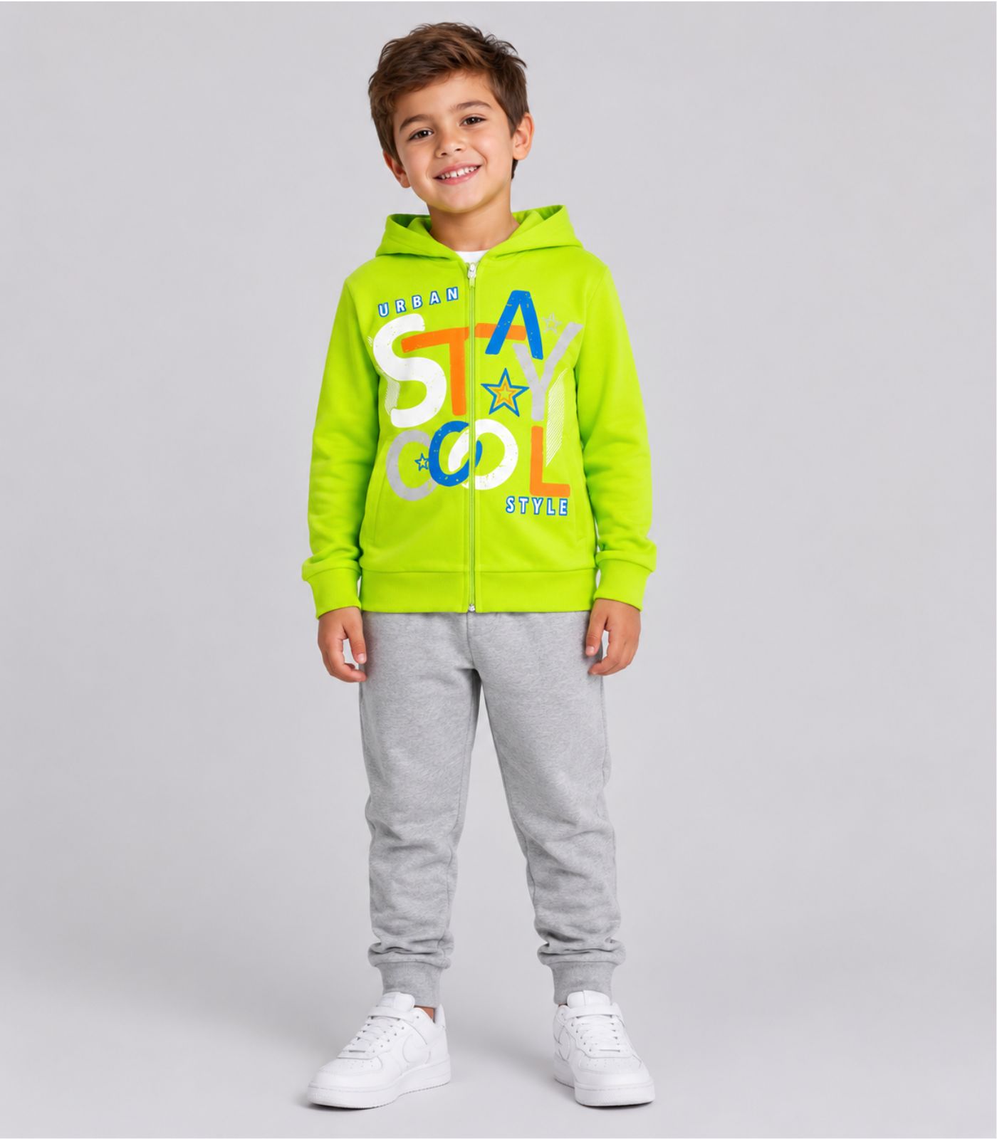 Conjunto Moletom Menino Jaqueta E Calça Kappes Verde - imagem 1