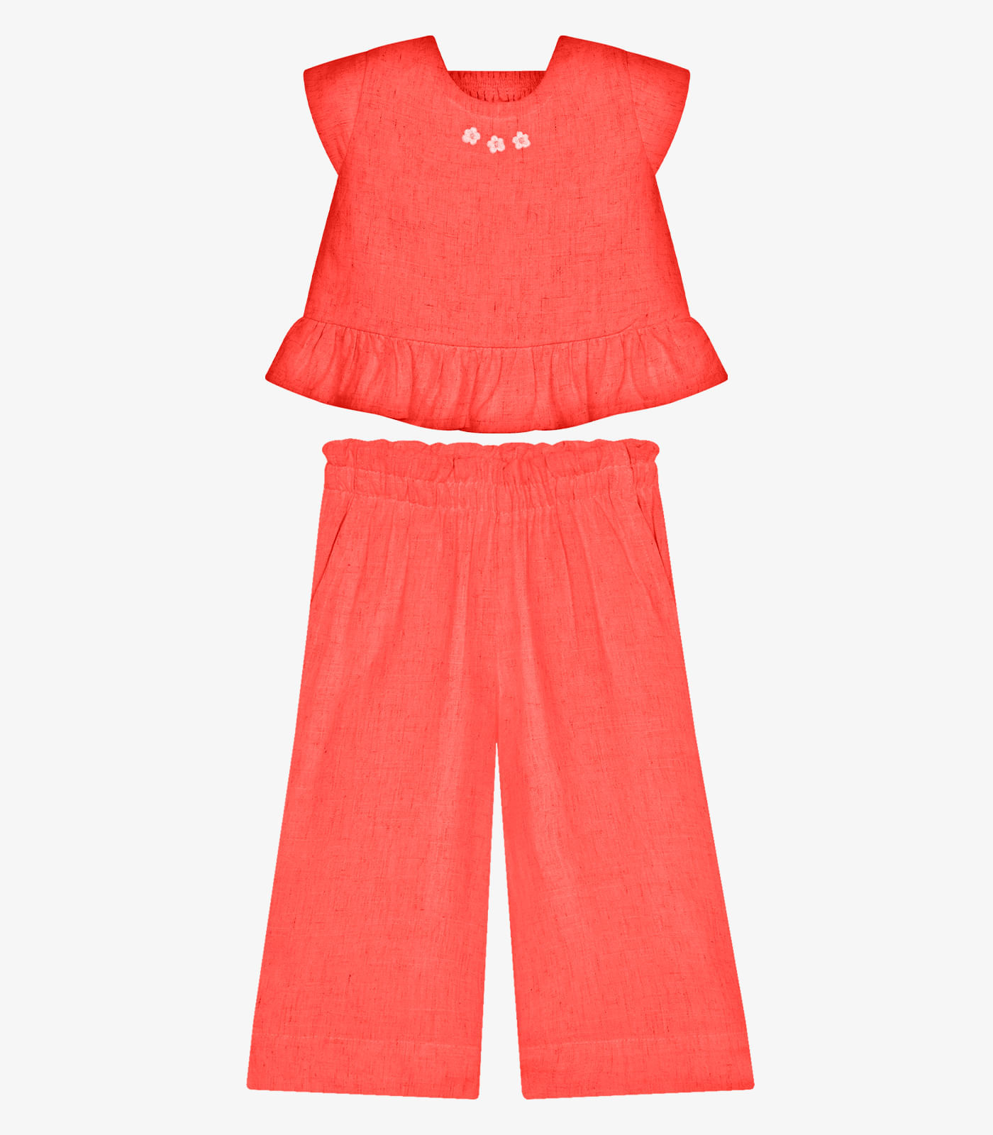 Conjunto Menina Blusa Com Pantacourt Trick Nick Rosa - imagem 1