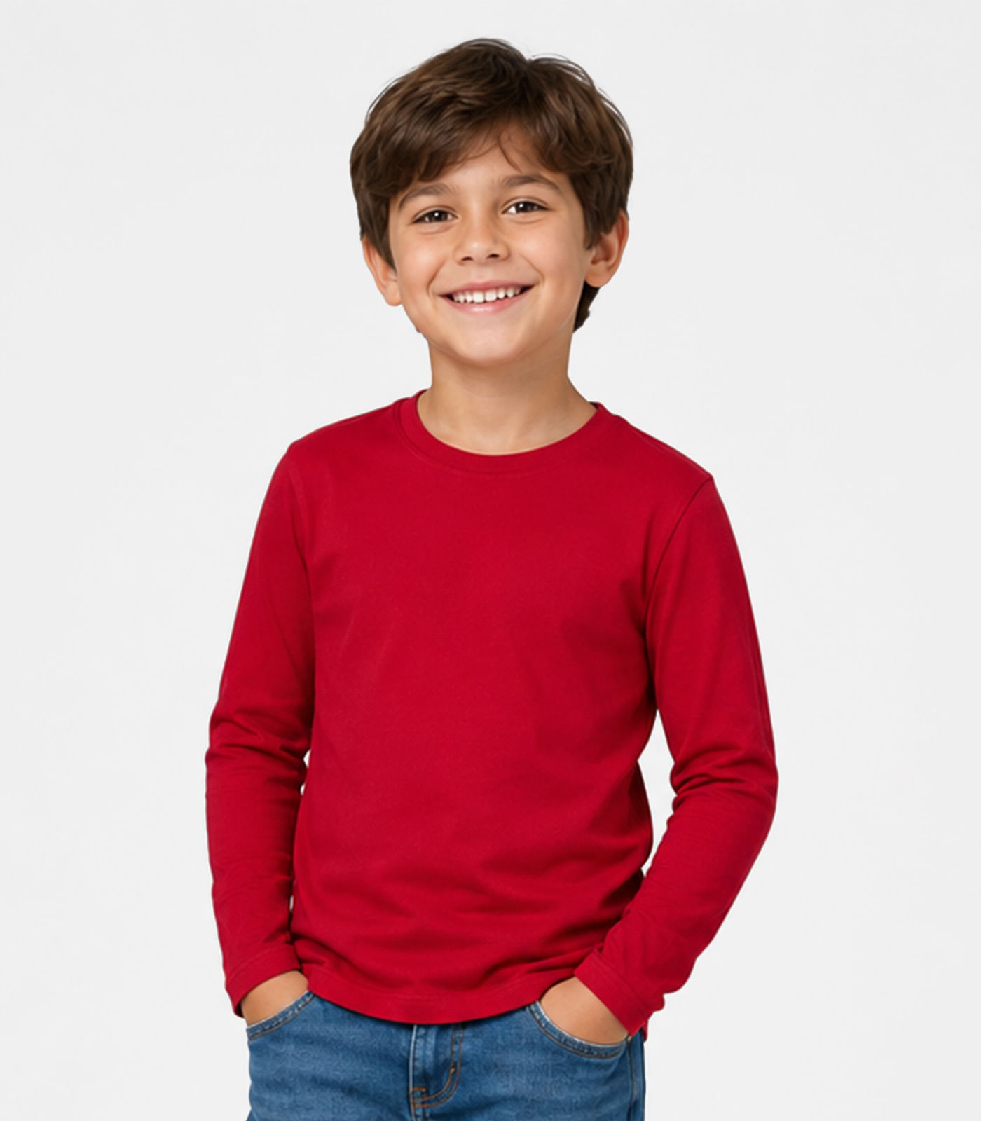 Camiseta Manga Longa Infantil Menino Select Vermelho - imagem 1