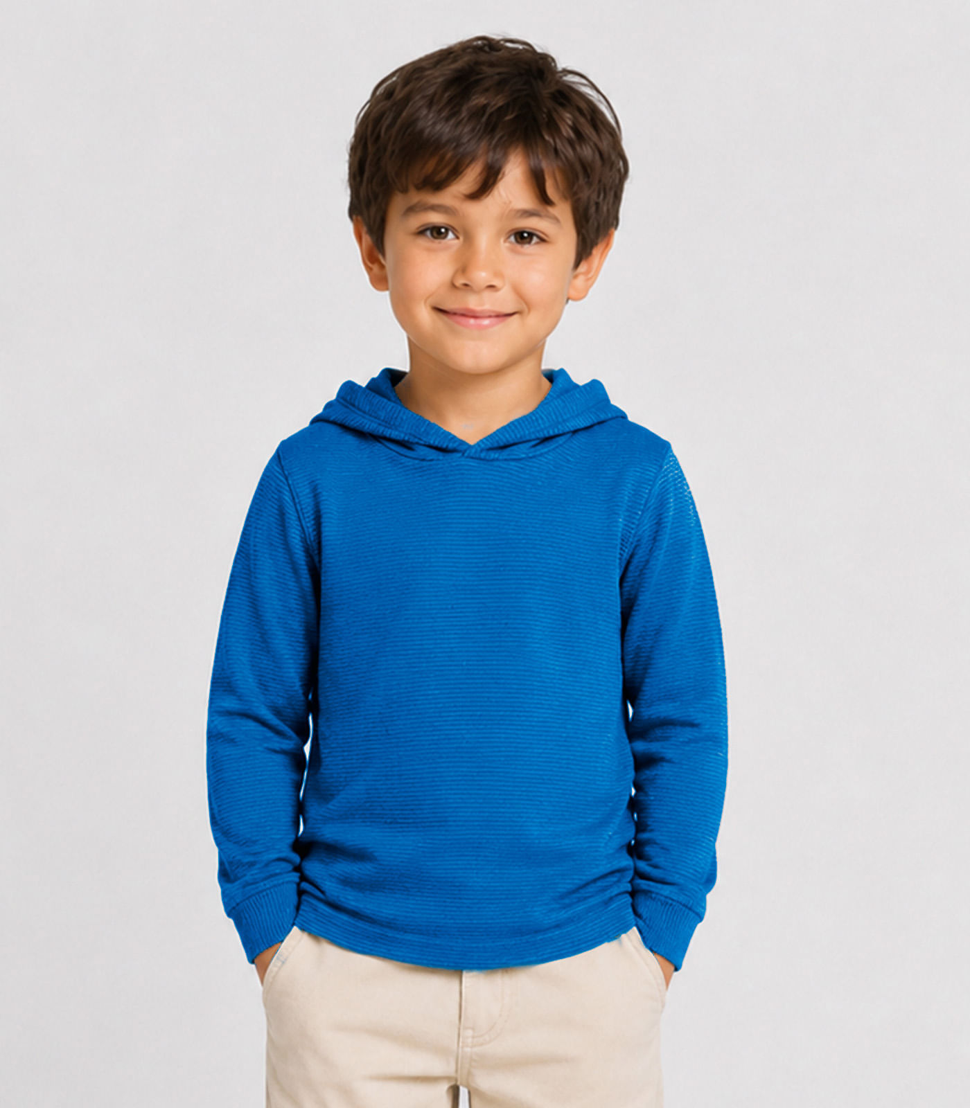 Blusão Masculino Infantil Moletom Peluciado Select Azul - imagem 1