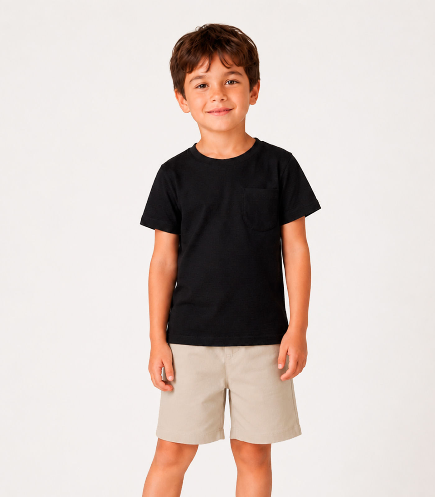Conjunto Camiseta Com Bermuda Infantil Select Preto - imagem 1