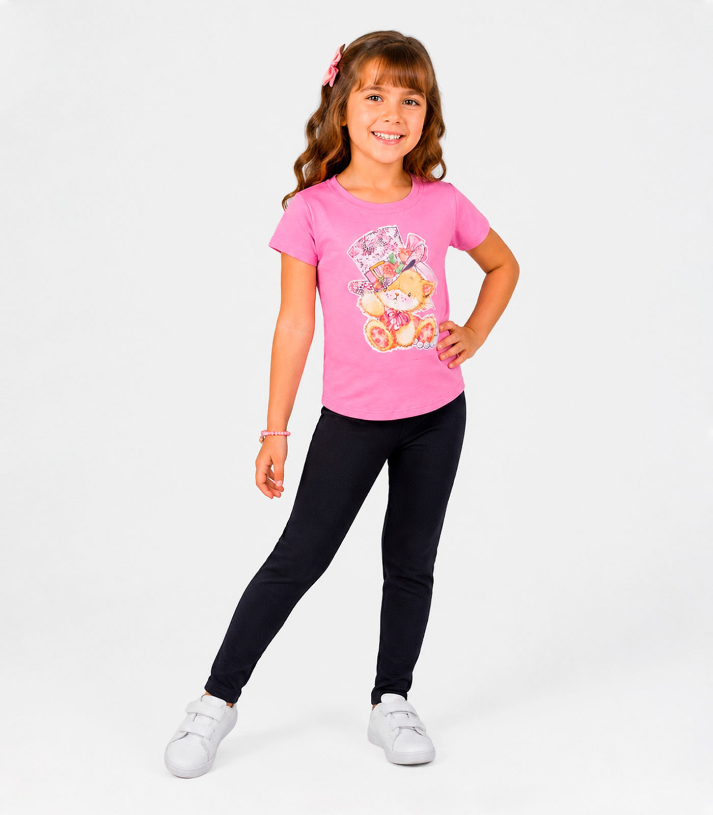 Conjunto Infantil Menina Blusa E Legging Select Rosa - imagem 1