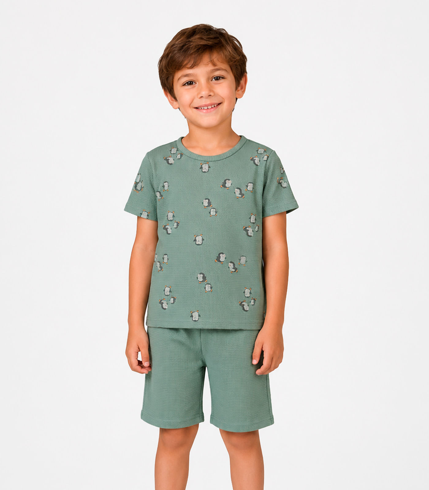 Conjunto Camiseta Com Bermuda Infantil Select Verde - imagem 1