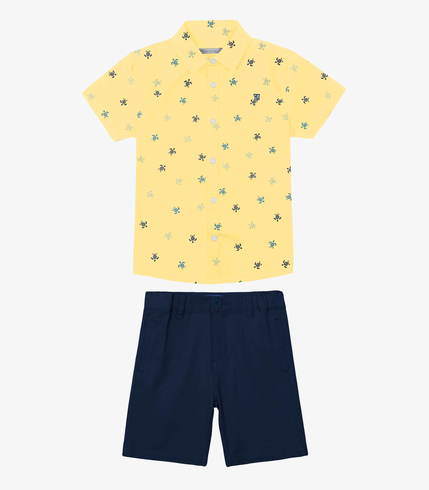 Conjunto Camisa Polo Com Bermuda Trick Nick Amarelo - imagem 1