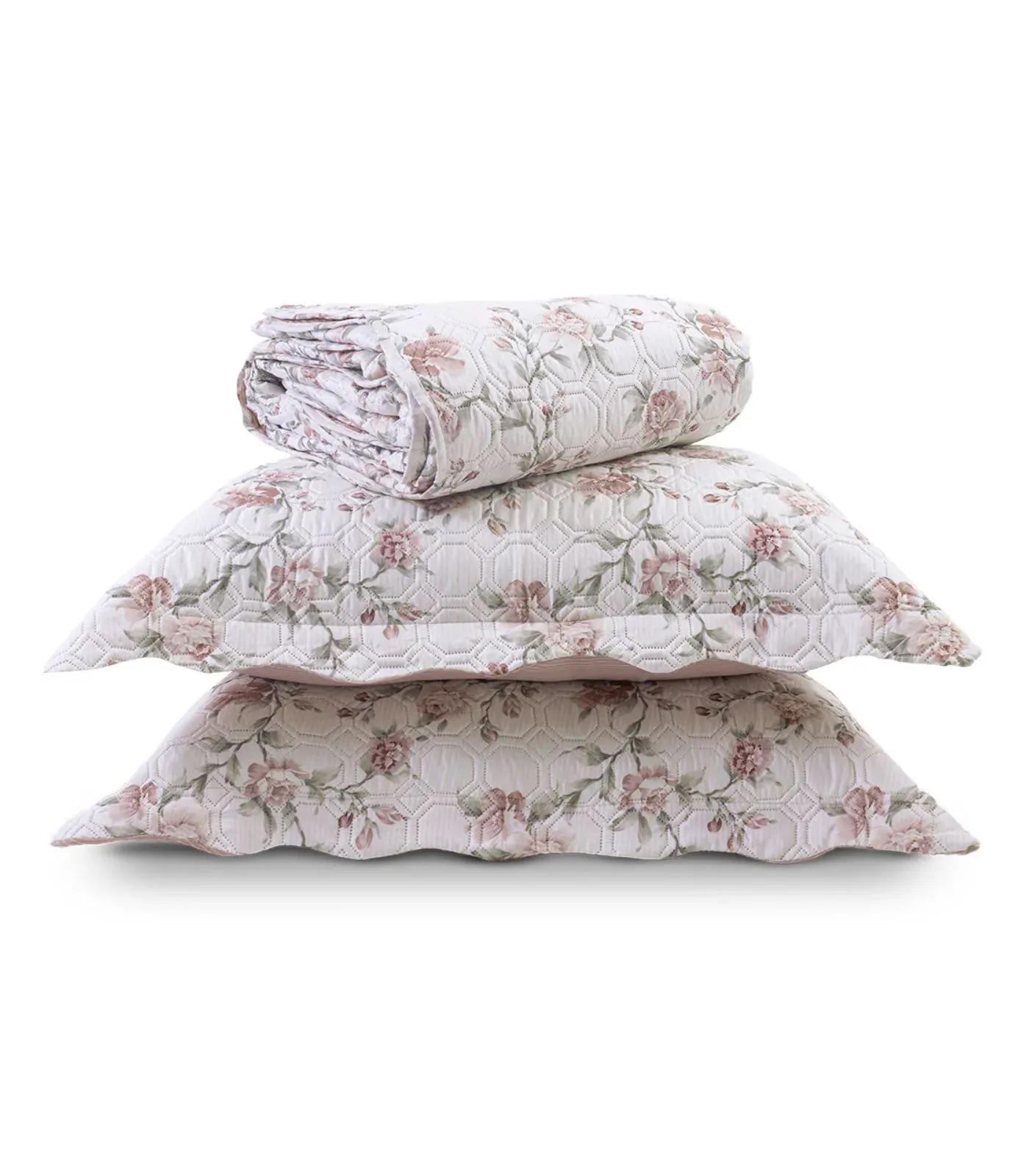 Kit Cobre Leito Matelassê King Appel Rosa - imagem 1