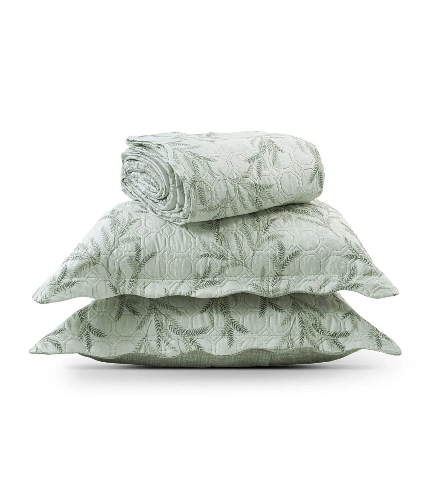 Kit Cobre Leito Matelassê Queen Appel Verde - imagem 1