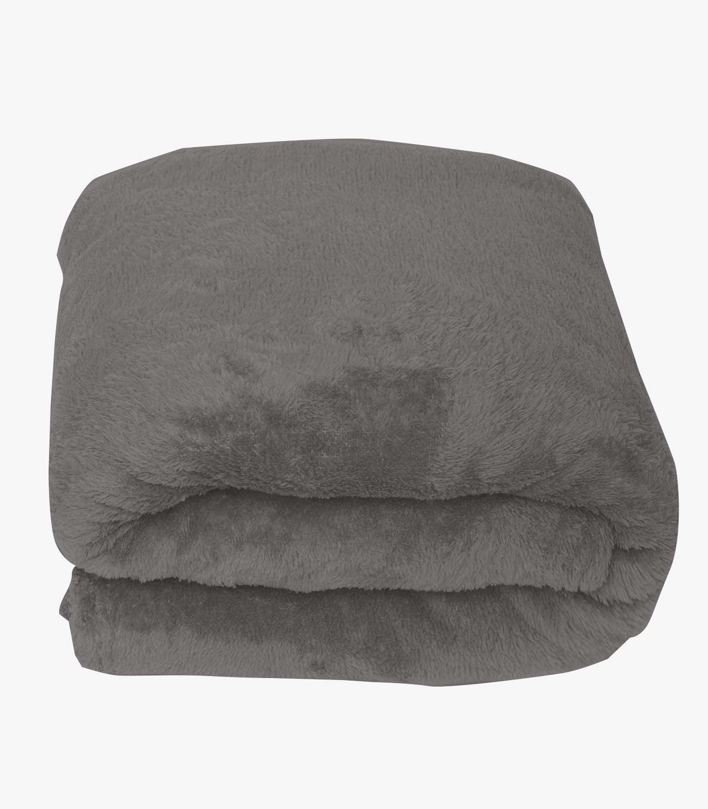 Manta De Microfibra Lisa Casal Rovitex Home Cinza - imagem 1
