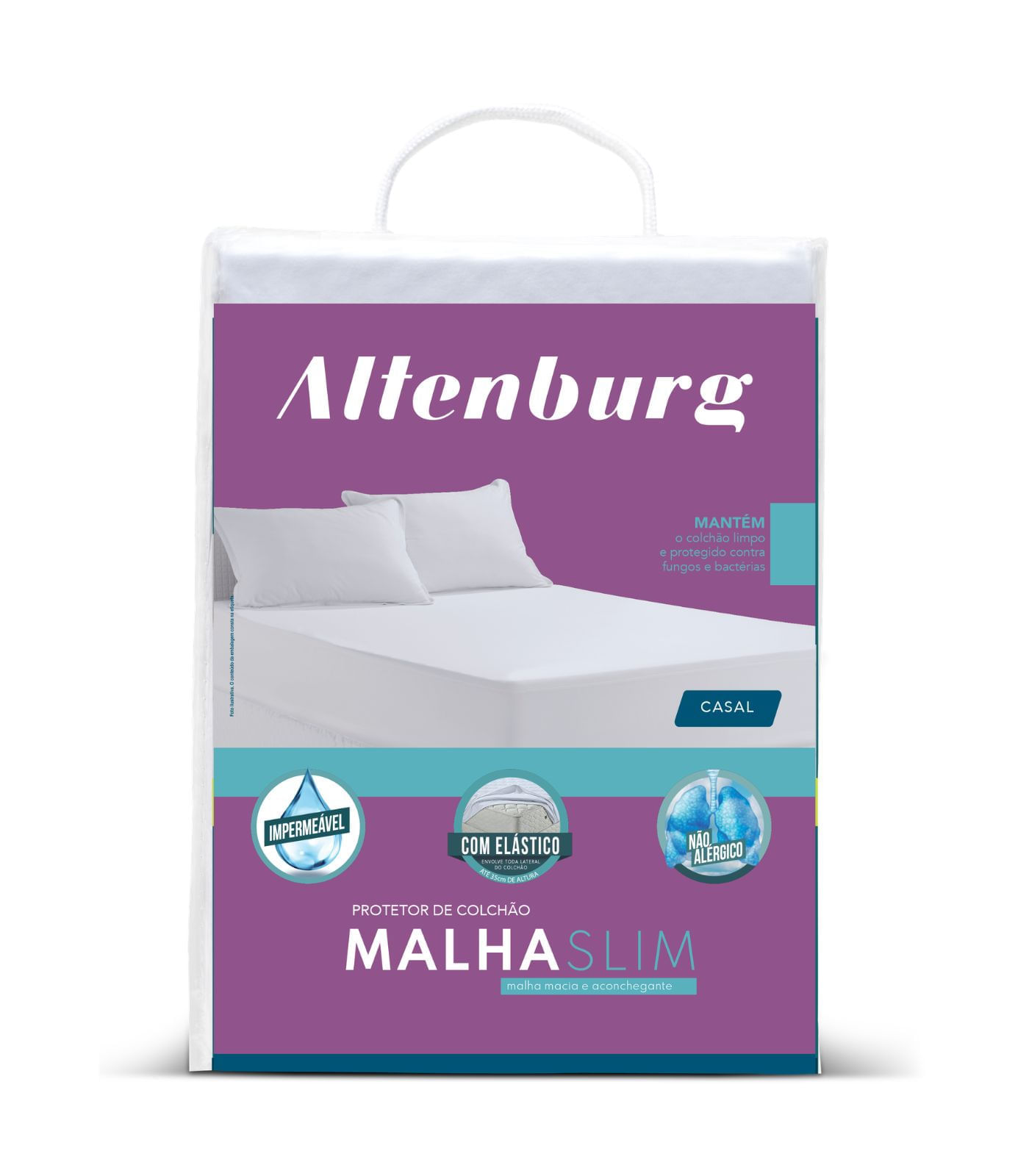Protetor De Colchão King Malha Slim Altenburg Branco - imagem 1