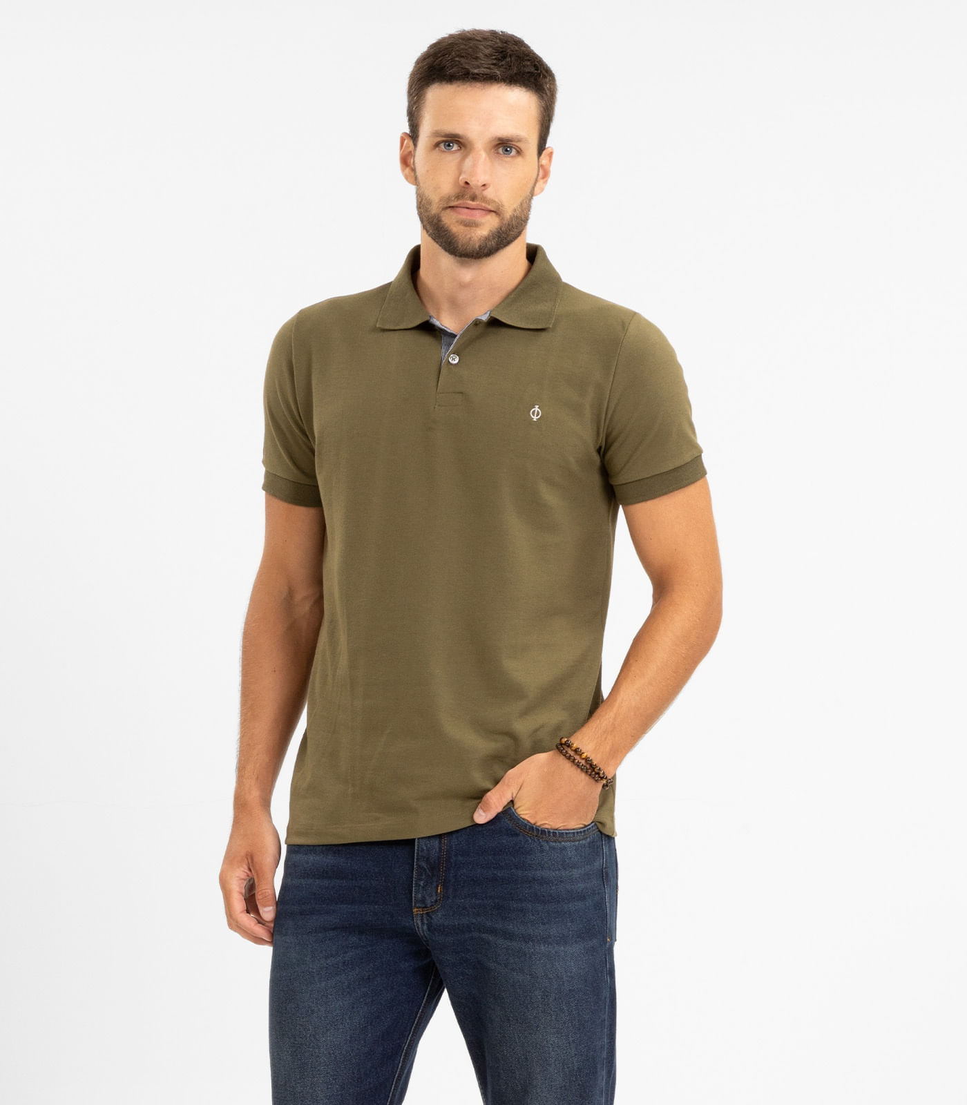 Polo Masculina Básica Diametro Verde - imagem 1
