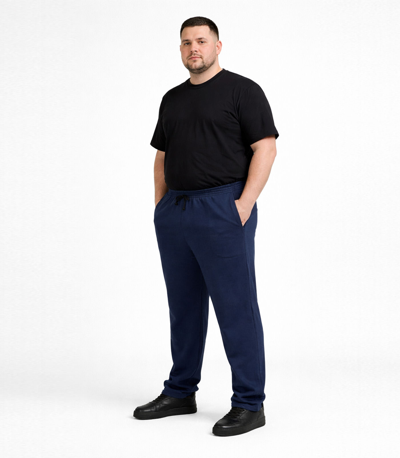 Calça Masculina De Moletom Plus CDKA Azul - imagem 1