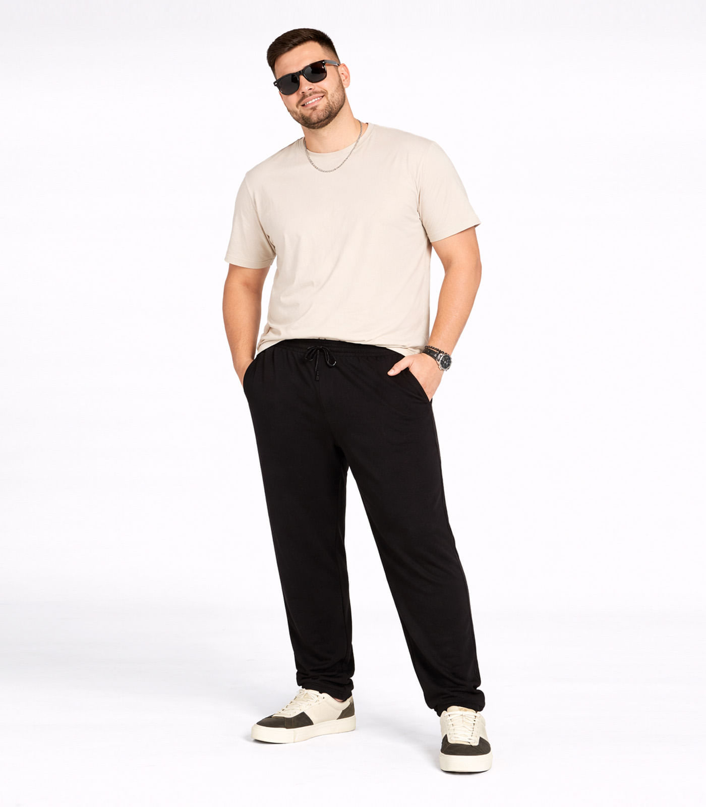 Calça Masculina De Moletom Plus CDKA Preto - imagem 1