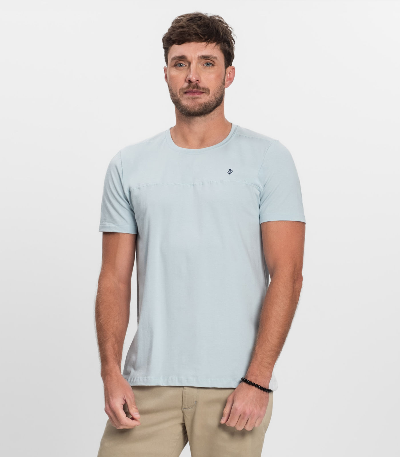 Camiseta Básica Masculina Diametro Azul - imagem 1
