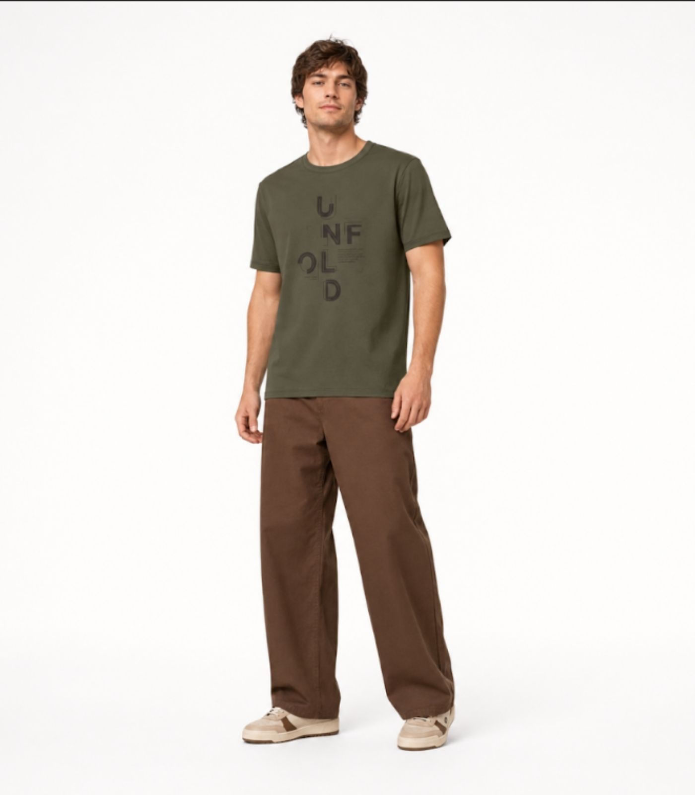 Camiseta Masculina em Meia Malha Diametro Verde - imagem 1