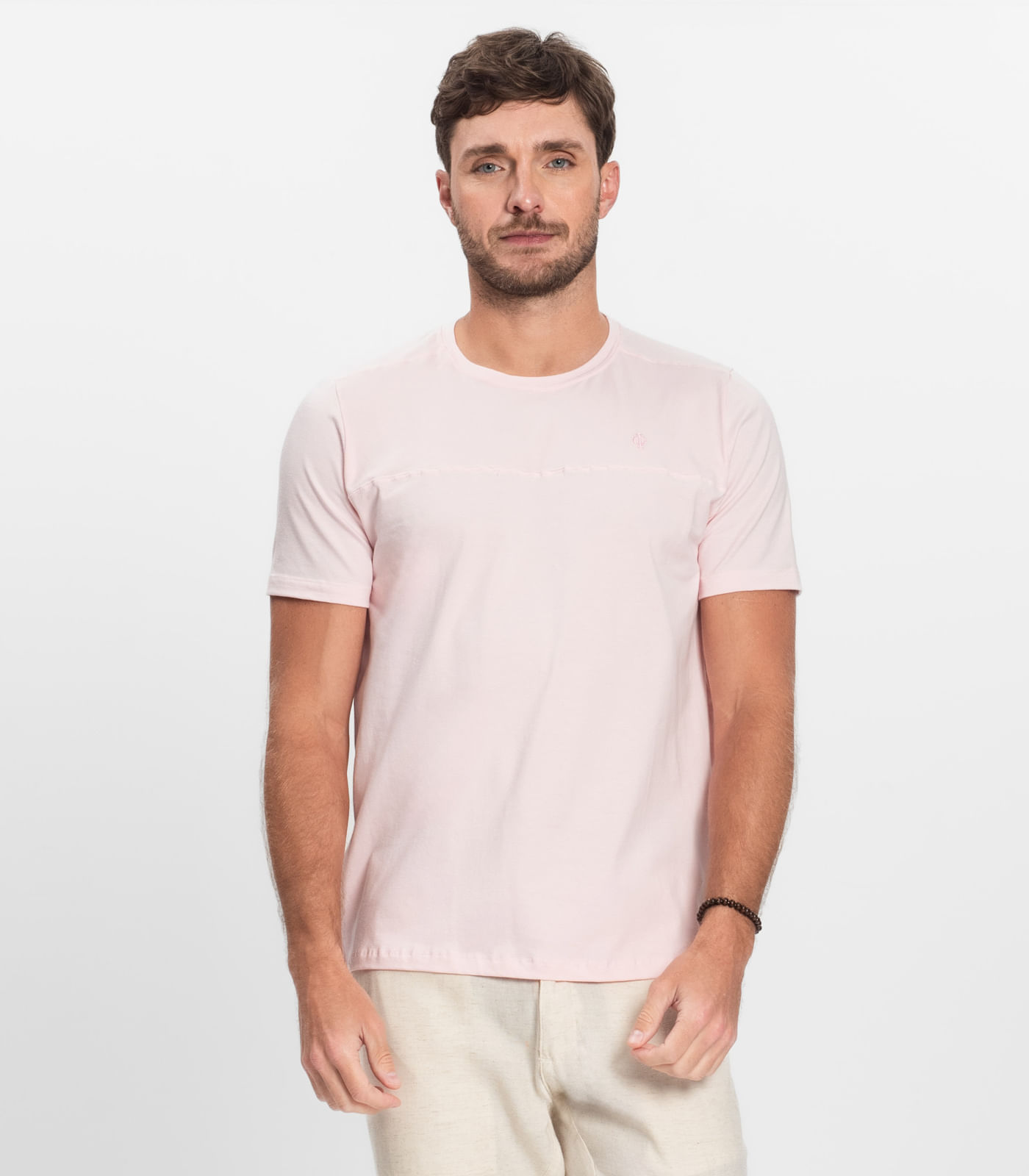 Camiseta Básica Masculina Diametro Rosa - imagem 1