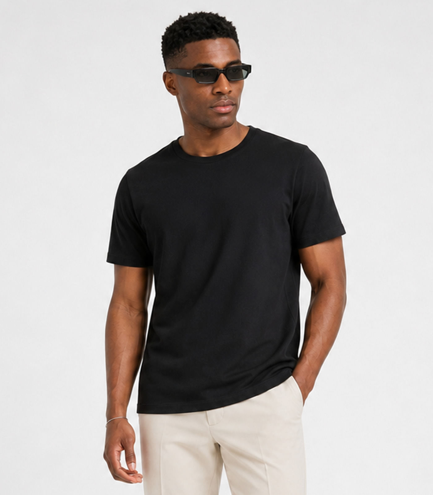 Camiseta Masculina Básica Manga Curta Select Preto - imagem 1