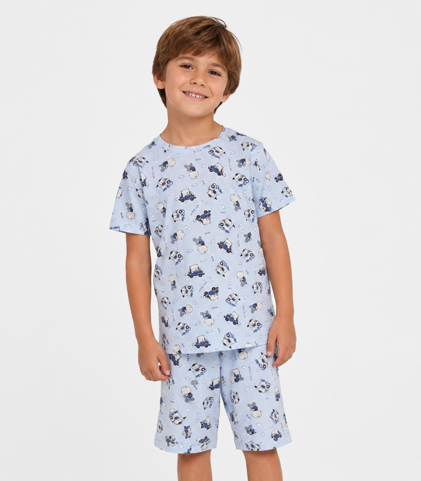 Pijama Infantil Masculino Em Cotton Select Cinza - imagem 1