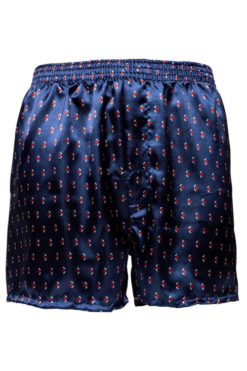 Cueca Samba Canção Masculina Estampada Azul Marinho