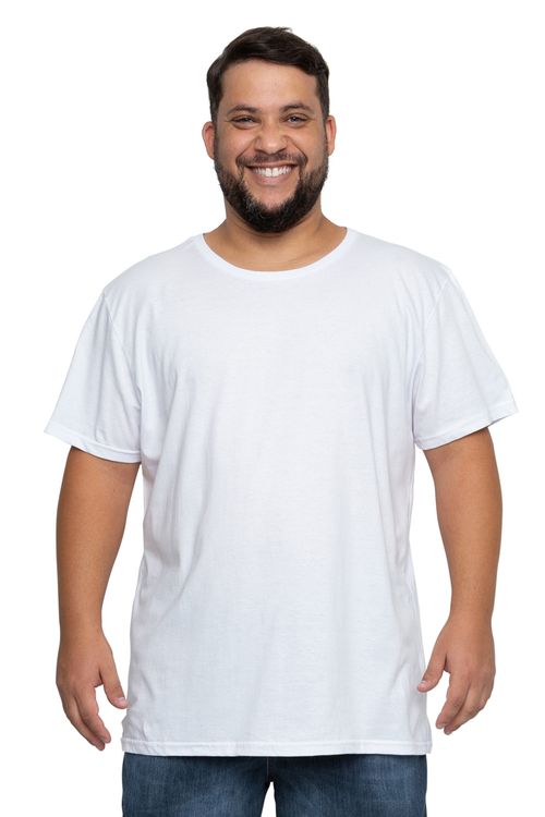 Camiseta Masculina Básica Simples Branca Super