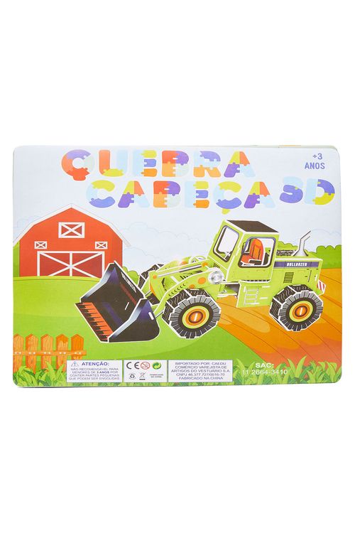 Brinquedo Quebra Cabeça 3D Escavadeira