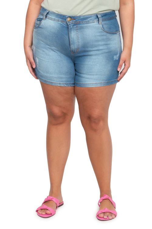 Shorts Feminino Jeans Curto Feita Pra Mim