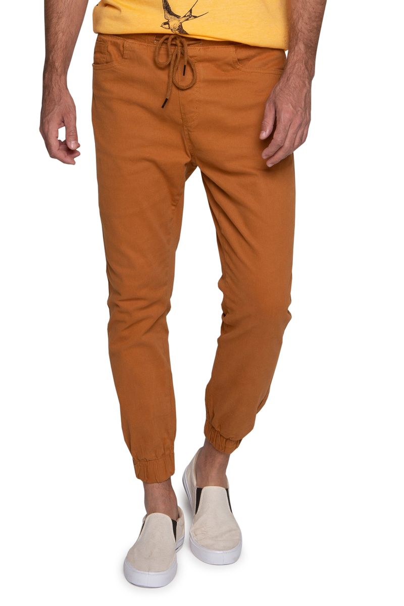 Calça Sarja Jogger Dixie Masculina Caramelo Lojas Pompéia, 46% OFF