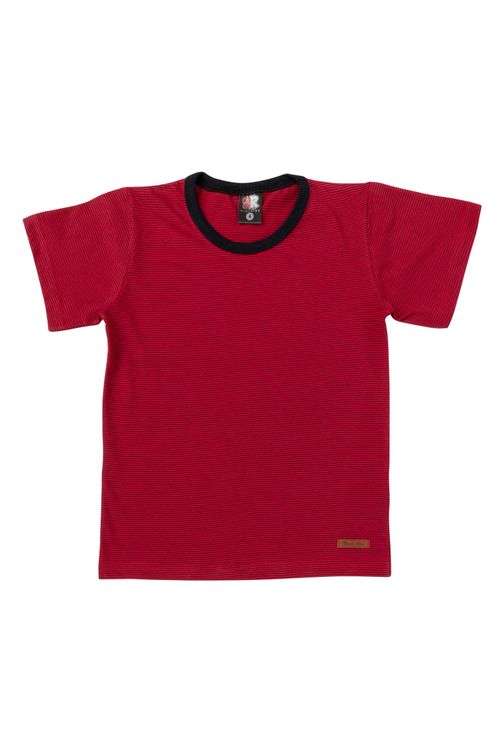 Camiseta Infantil Listras Vermelho