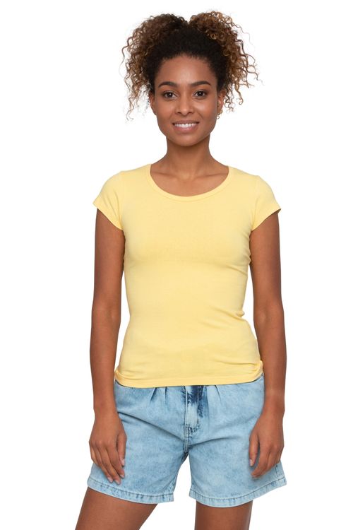Blusa Feminina Cotton Amarela
