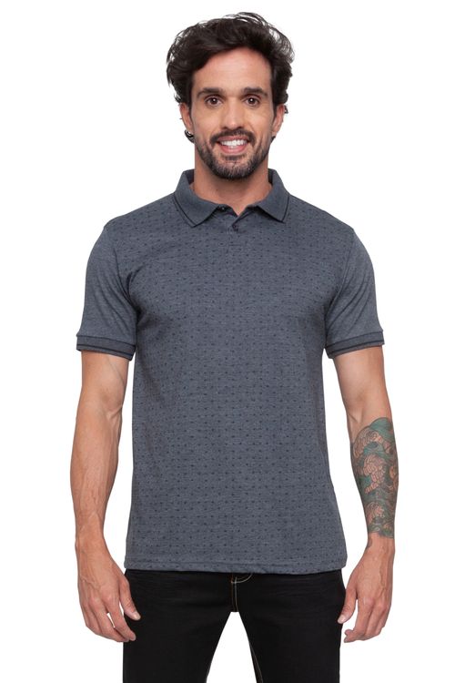 Polo Masculina Casual Chumbo