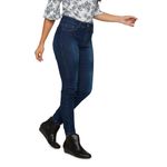 Calca-Feminina-Skinny-com-Friso-Jeans-Escuro