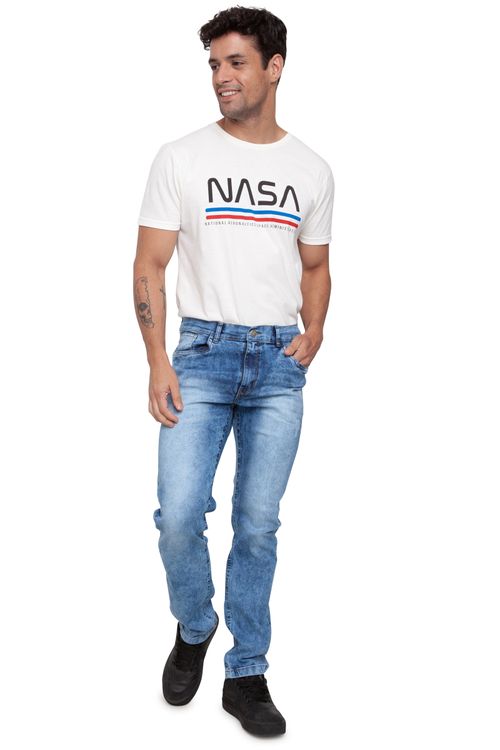 Calça Jeans Claro Masculina Slim