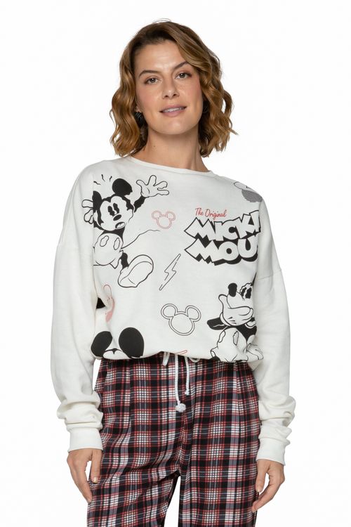 Blusão Feminino em Moletom Mickey Fullprint