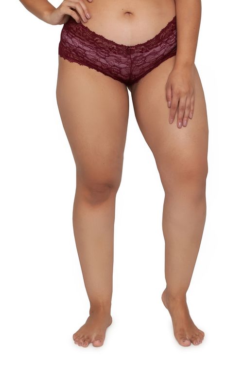 Calcinha Feminina Renda Vinho Feita Pra Mim